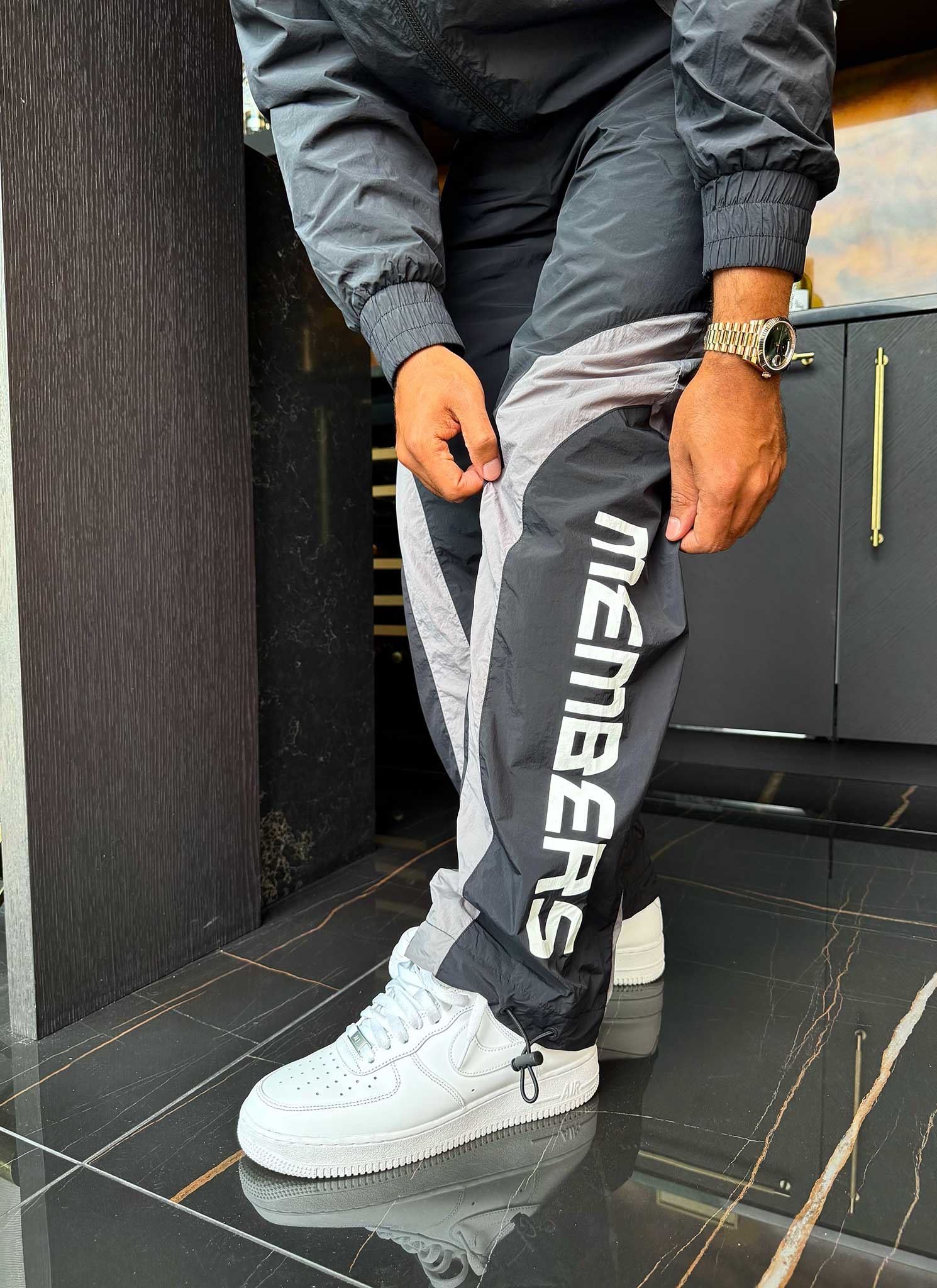 Members Track Pants - Black - Image 3