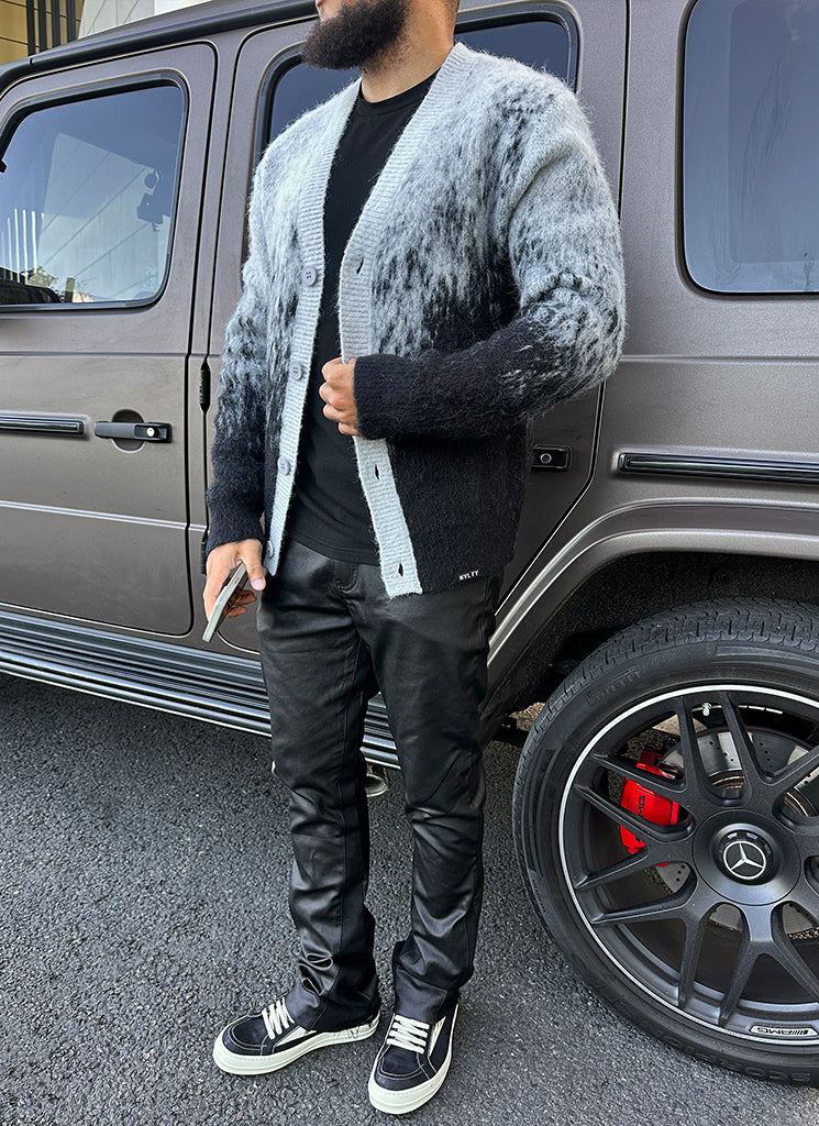 Mohair Gradient Cardigan - Black - Image 14