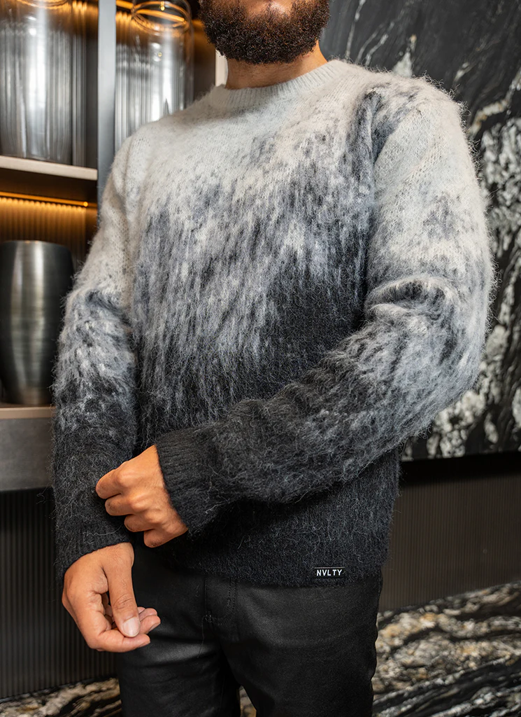 Mohair Gradient Sweater - Black - Image 11