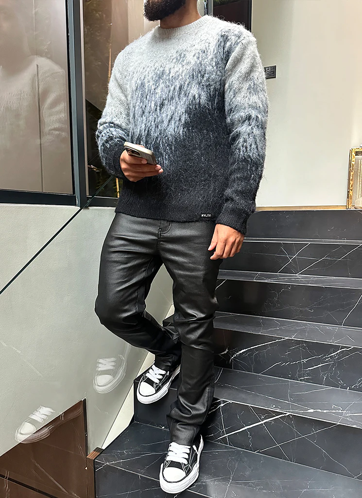 Mohair Gradient Sweater - Black - Image 4