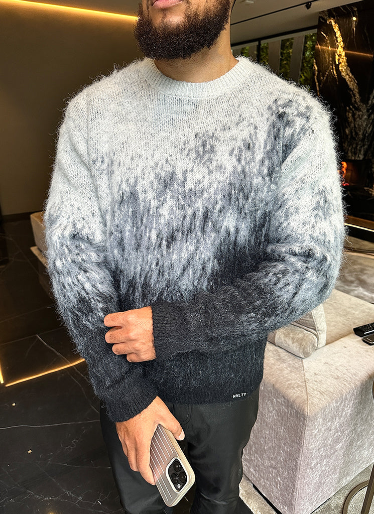 Mohair Gradient Sweater - Black - Image 5