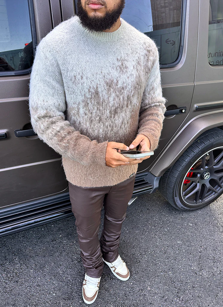 Mohair Gradient Sweater - Stone - Image 11