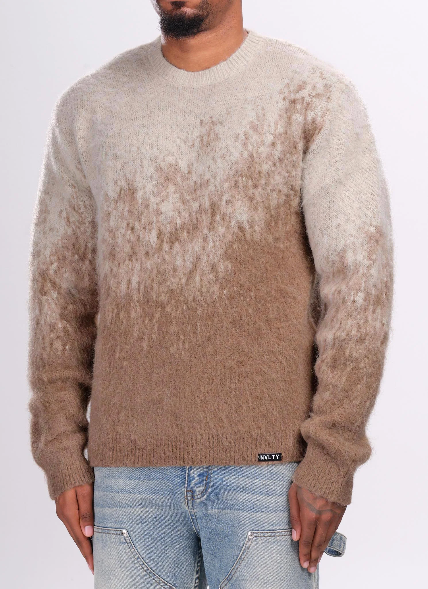 Mohair Gradient Sweater - Stone - Image 2