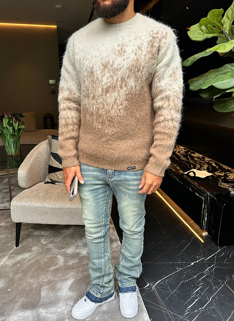 Mohair Gradient Sweater - Stone - Image 9