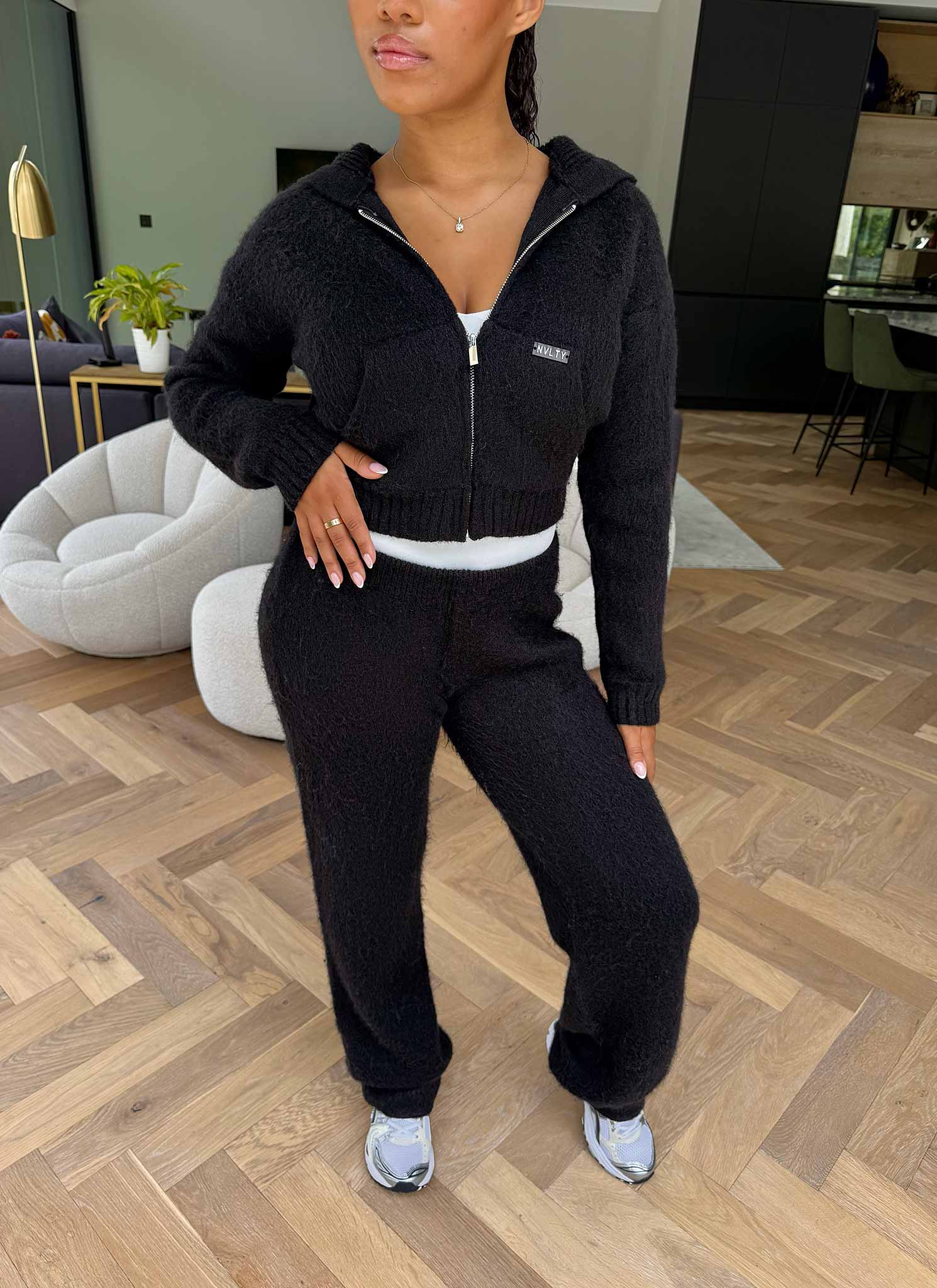 Mohair Joggers - Black - Image 10