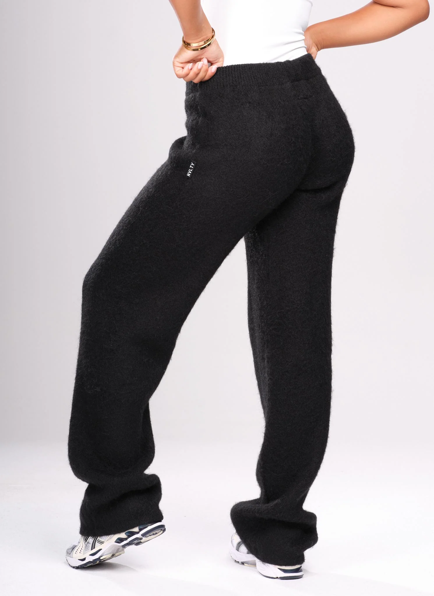 Mohair Joggers - Black - Image 2