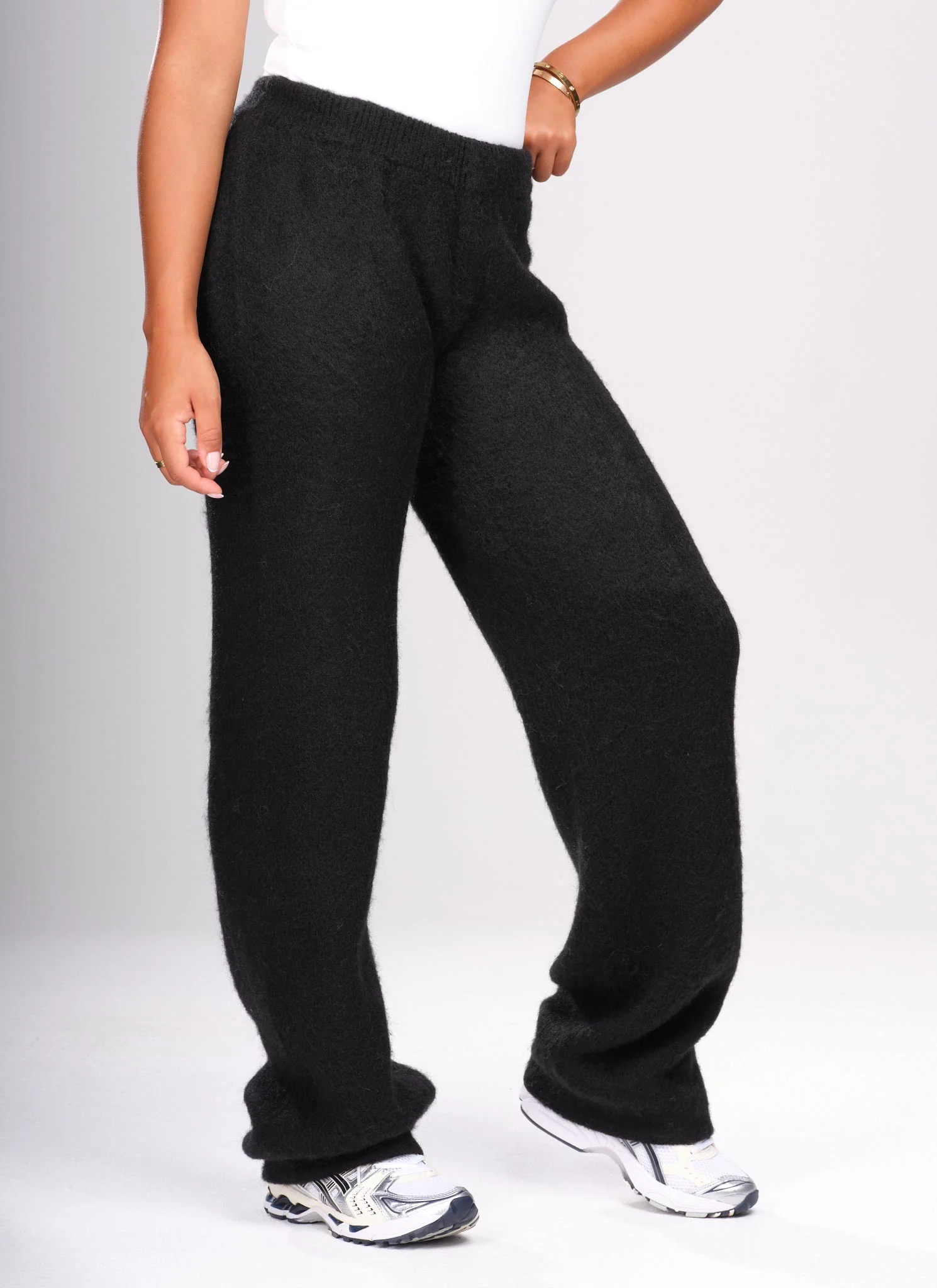 Mohair Joggers - Black - Image 5