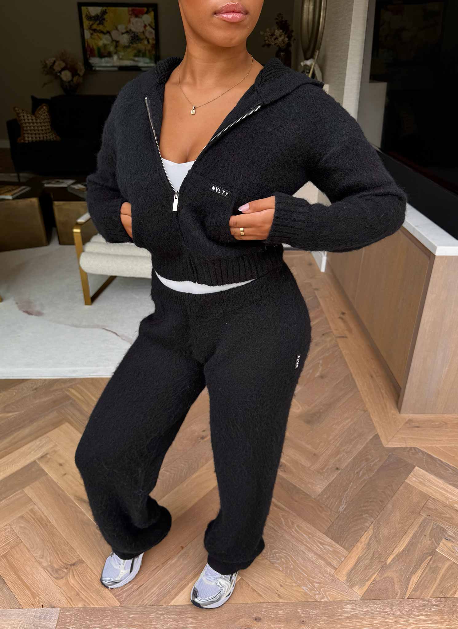 Mohair Joggers - Black - Image 8