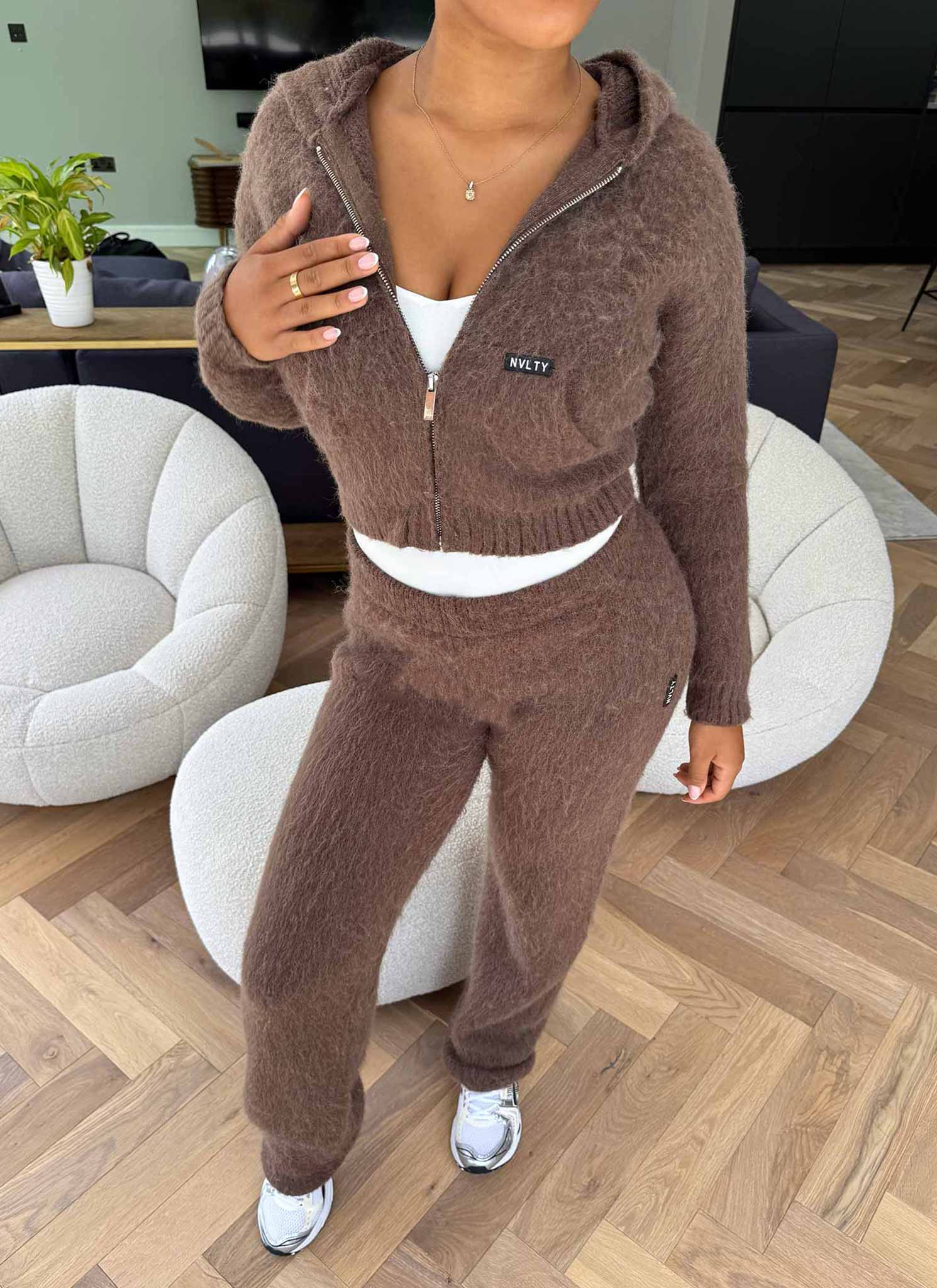 Mohair Joggers - Brown - Image 7