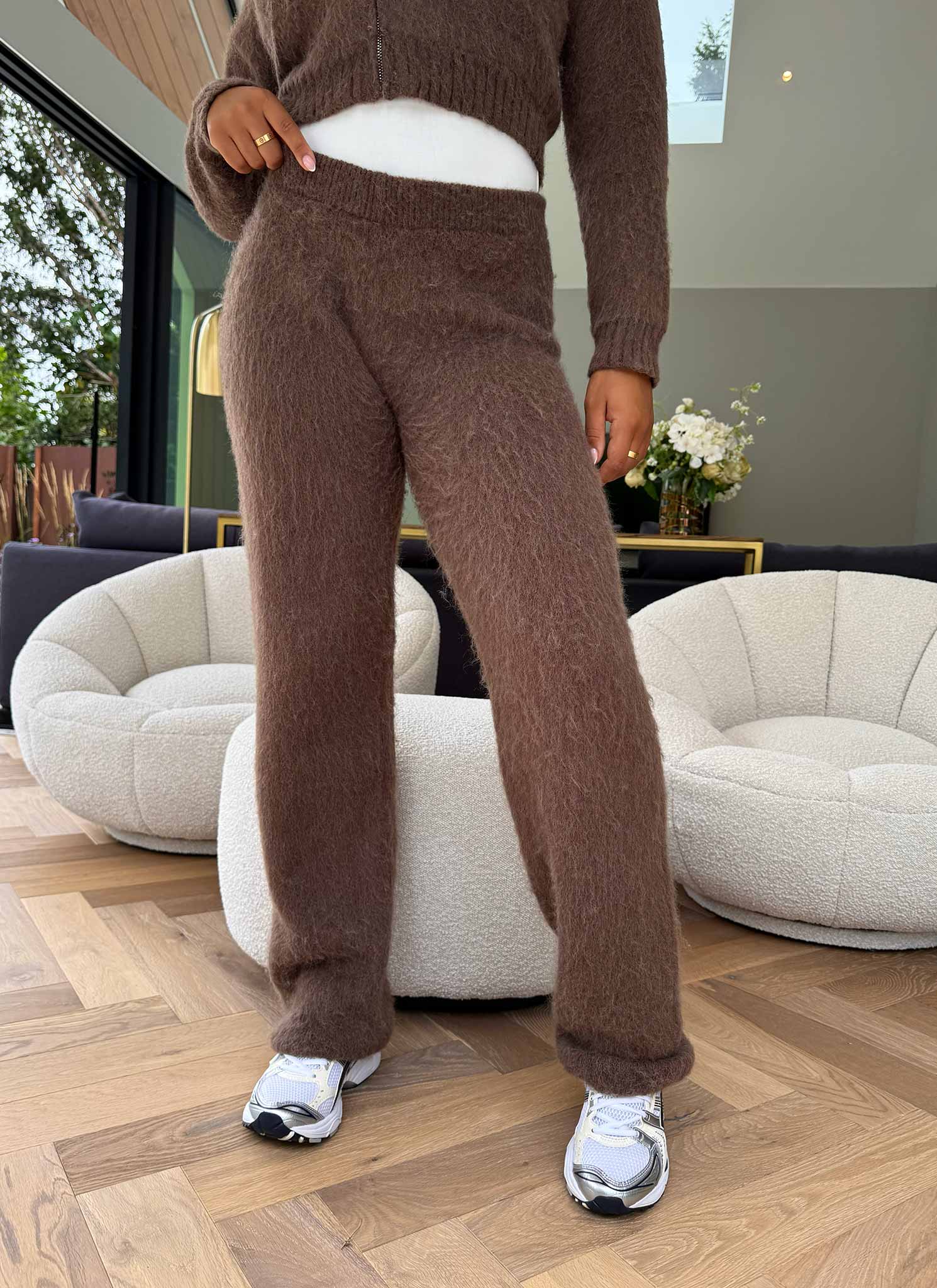 Mohair Joggers - Brown - Image 9