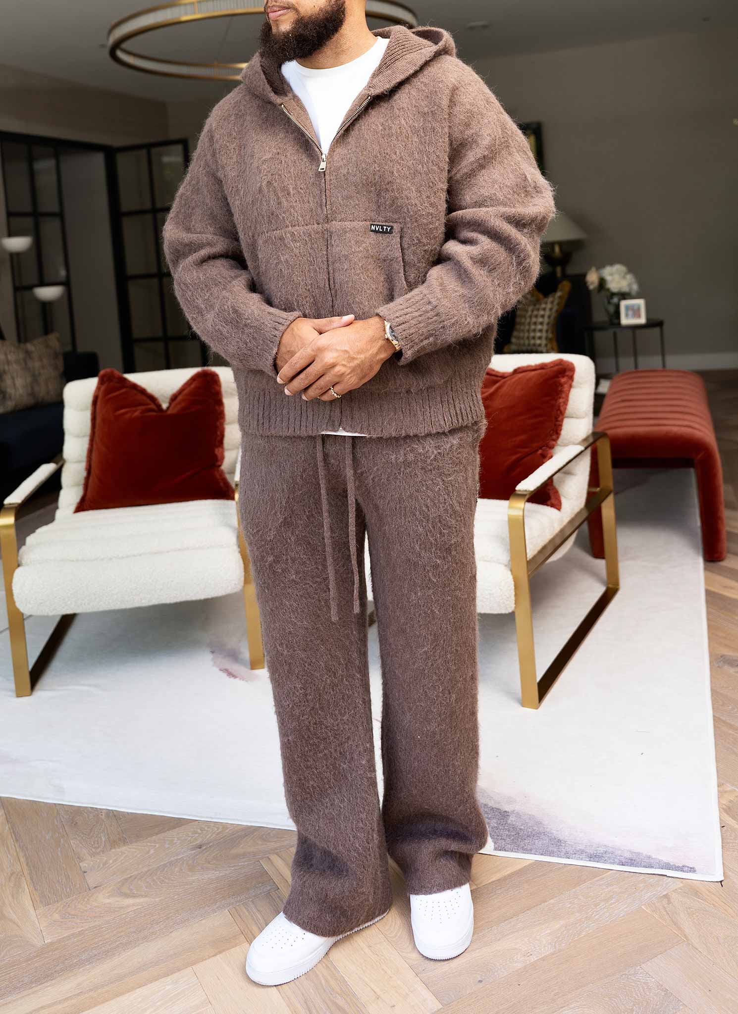 Mohair Joggers - Brown - Image 10