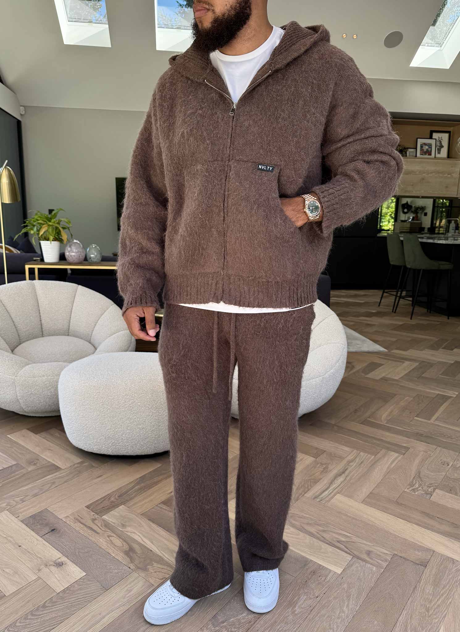 Mohair Joggers - Brown - Image 11