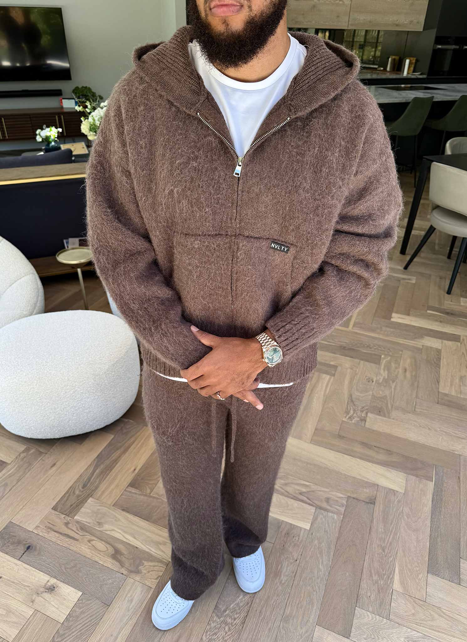 Mohair Joggers - Brown - Image 14
