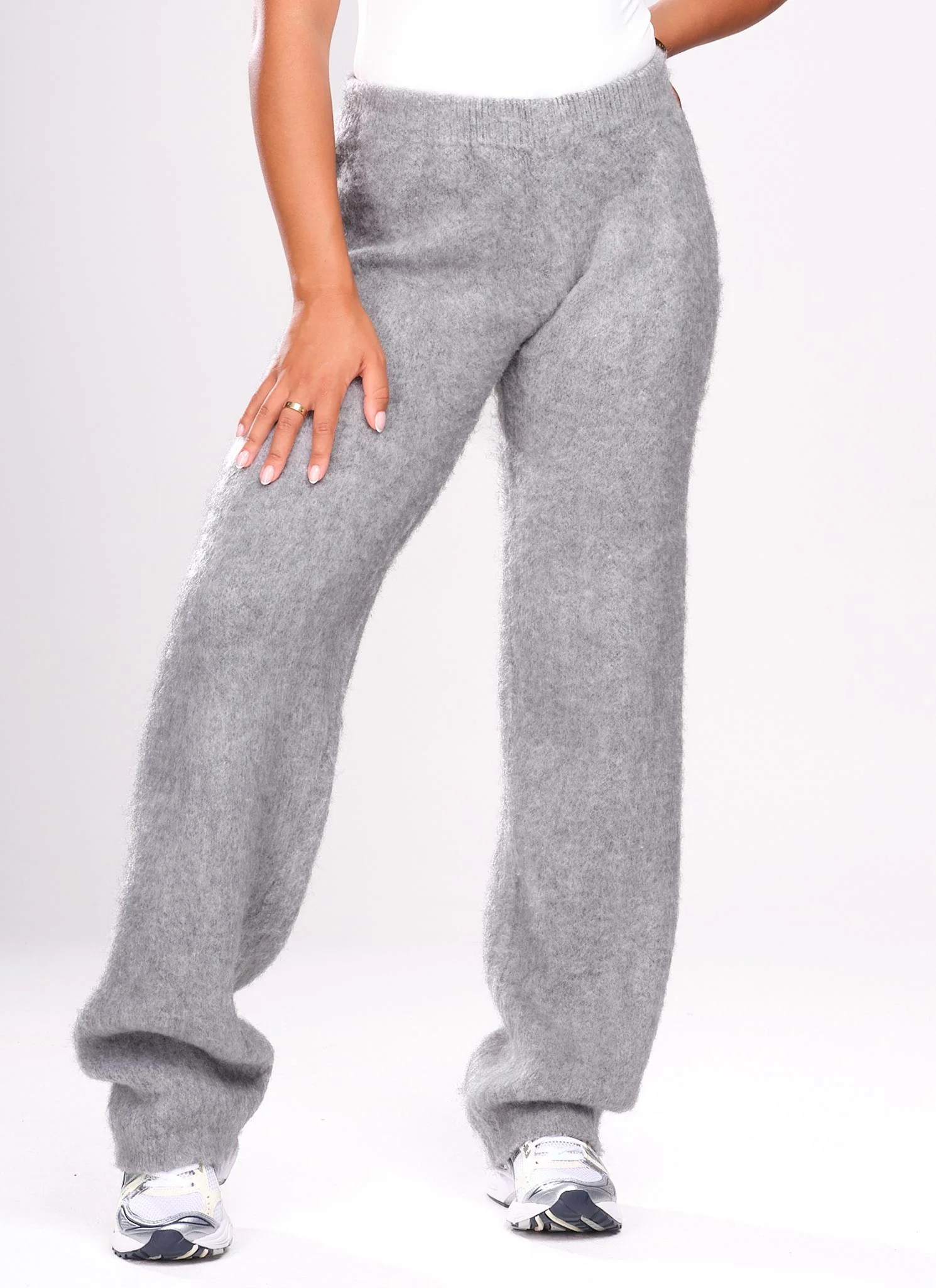 Mohair Joggers - Grey - Image 6