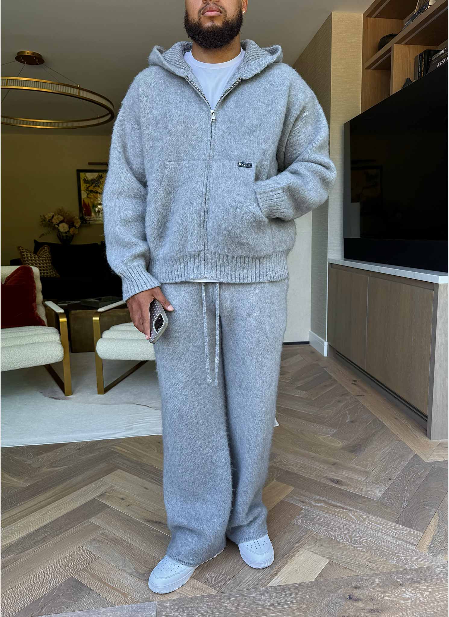 Mohair Joggers - Grey - Image 12