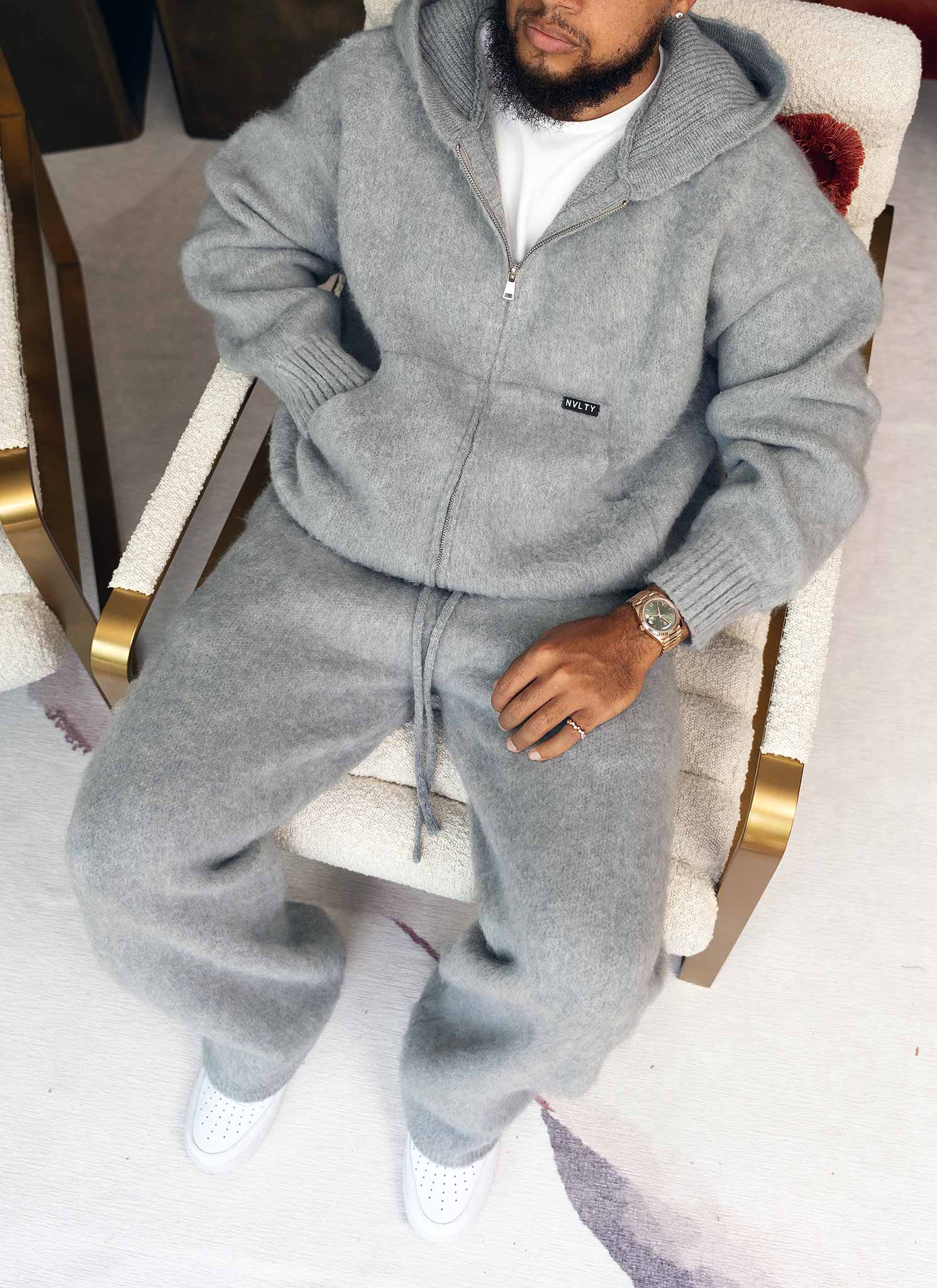 Mohair Joggers - Grey - Image 8