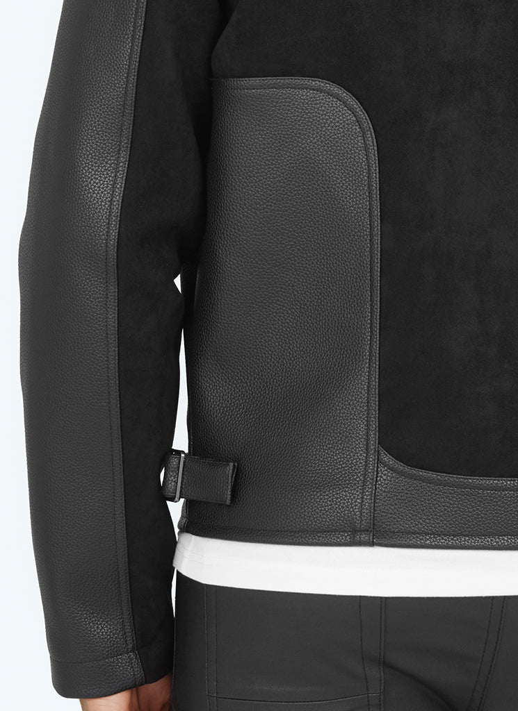 Moto Biker Jacket - Black - Image 10
