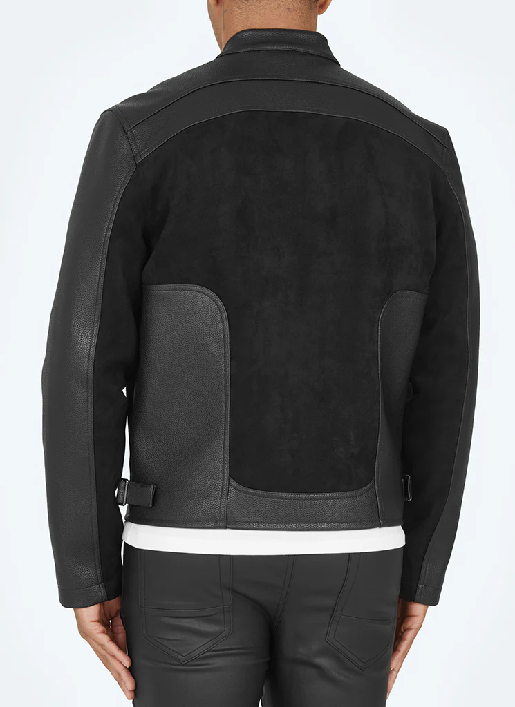 Moto Biker Jacket - Black - Image 12
