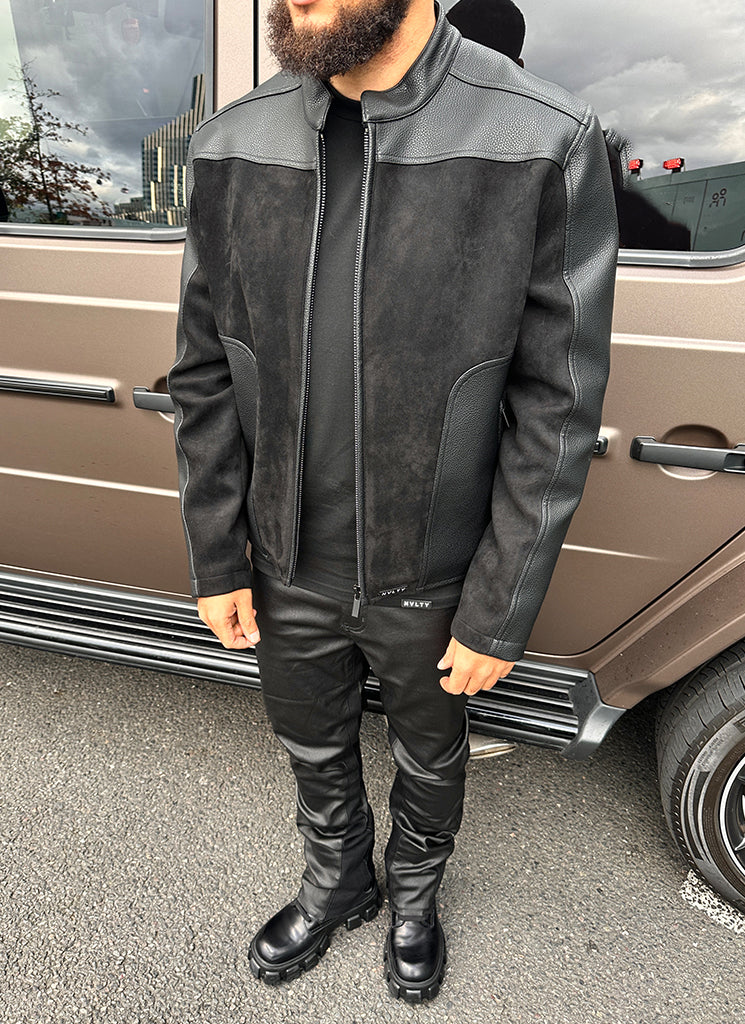 Moto Biker Jacket - Black - Image 16
