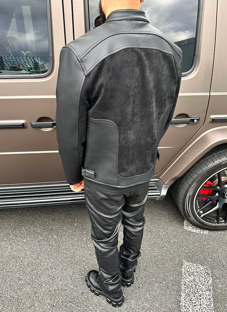 Moto Biker Jacket - Black - Image 21