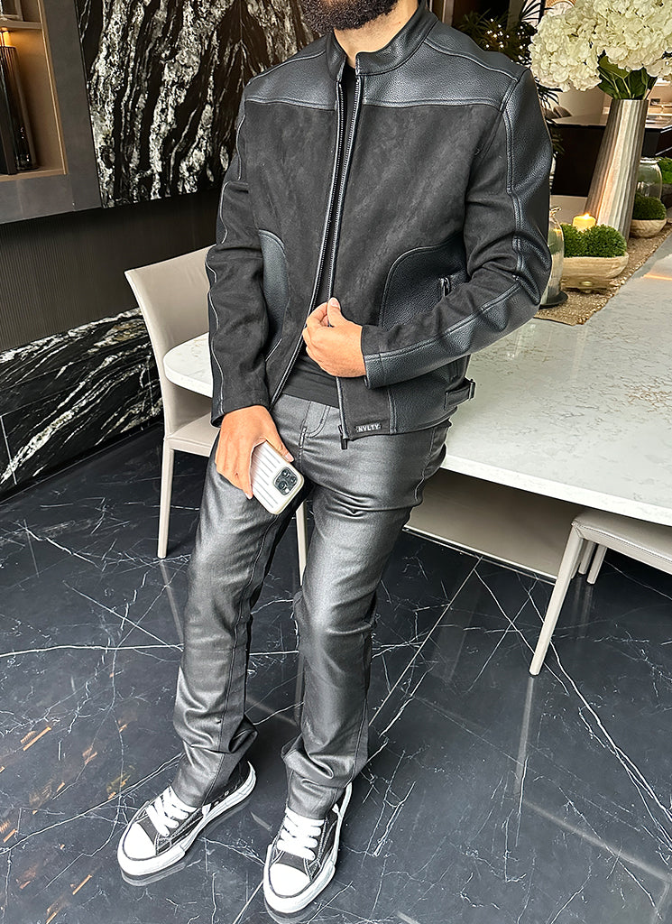 Moto Biker Jacket - Black - Image 22