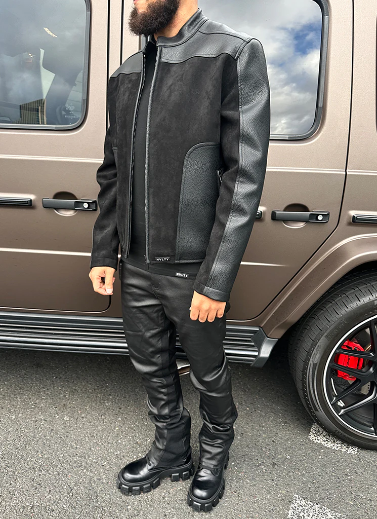Moto Biker Jacket - Black - Image 24