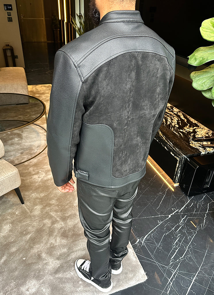 Moto Biker Jacket - Black - Image 27