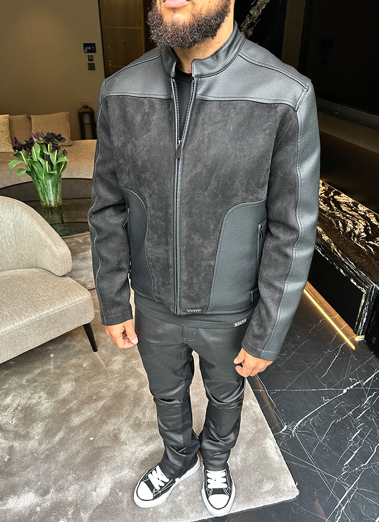 Moto Biker Jacket - Black - Image 30
