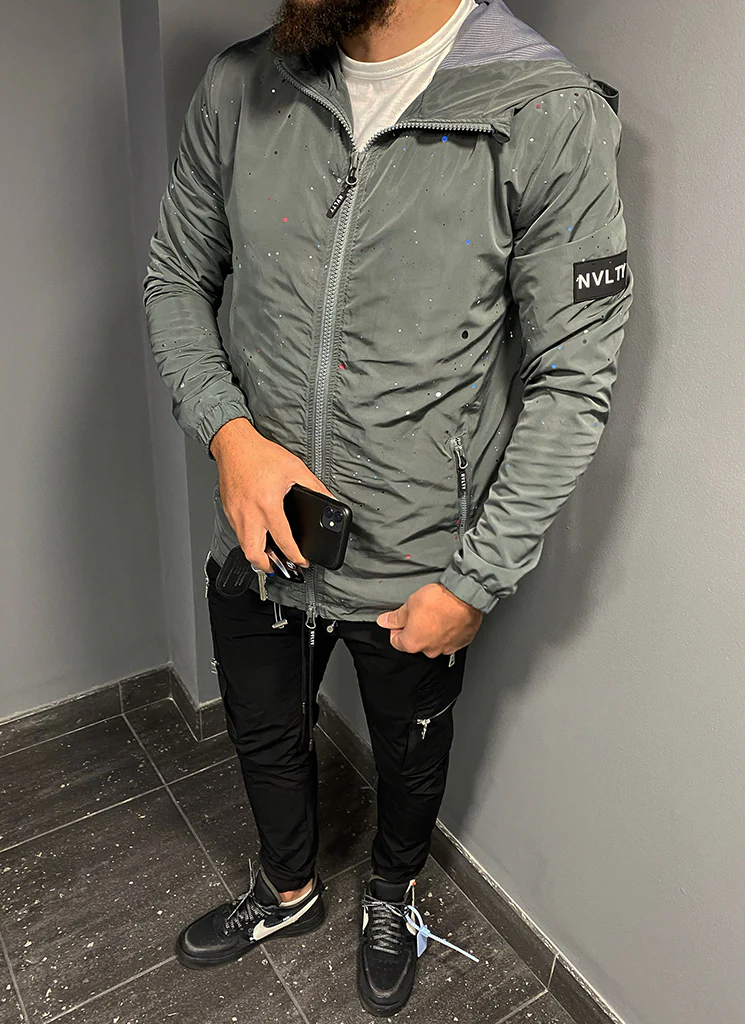 Paint Windbreaker - Charcoal Grey - Image 12