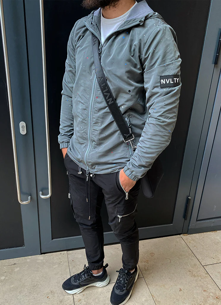 Paint Windbreaker - Charcoal Grey - Image 4