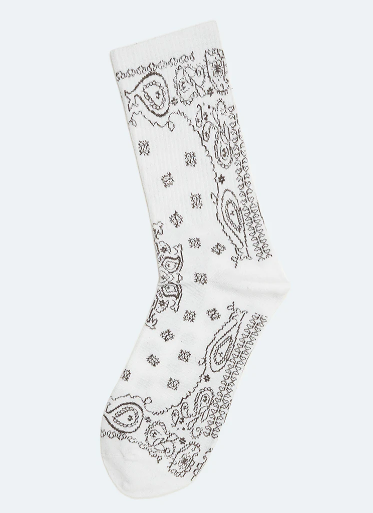 Paisley Socks - White - Image 3