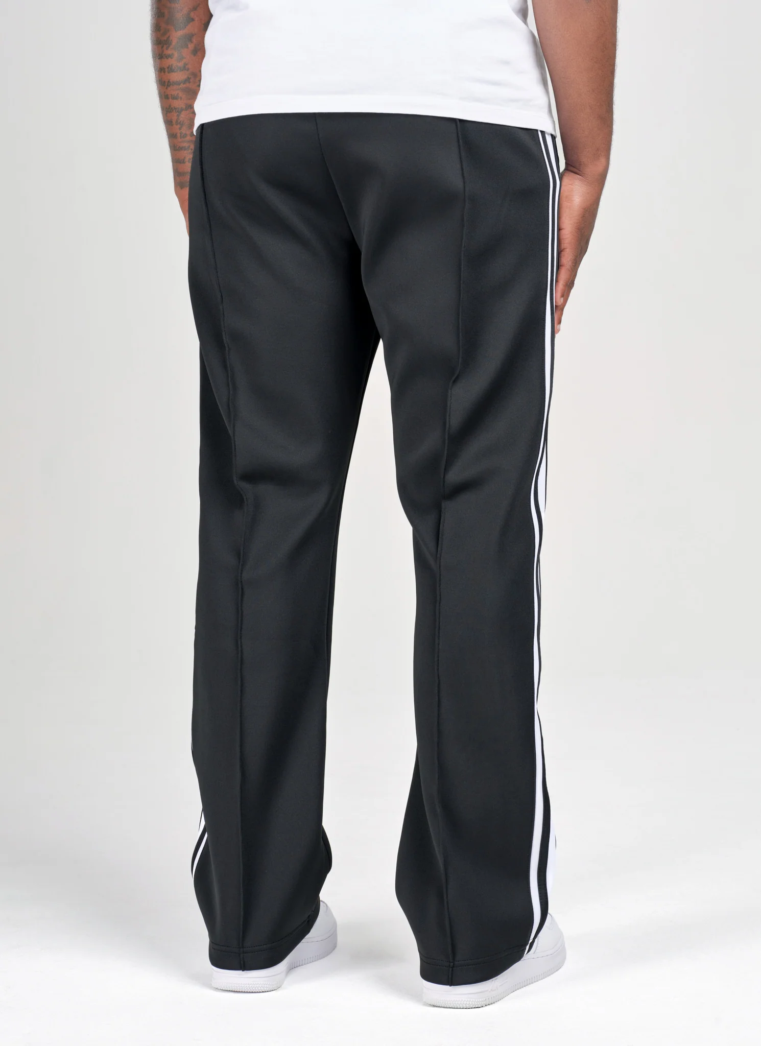 Panelled Luxe Track Pants - Black - Image 4
