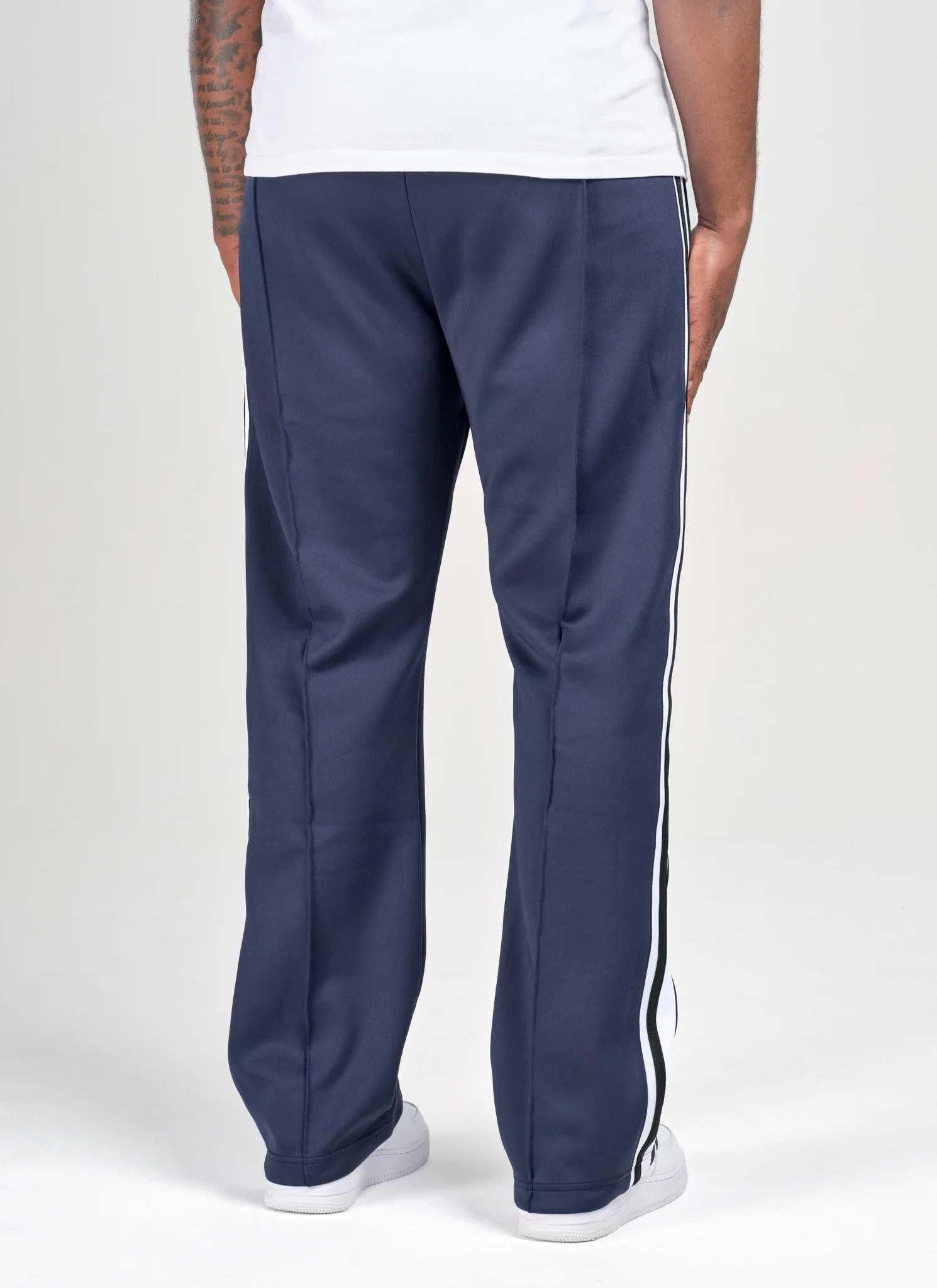 Panelled Luxe Track Pants - Navy - Image 7