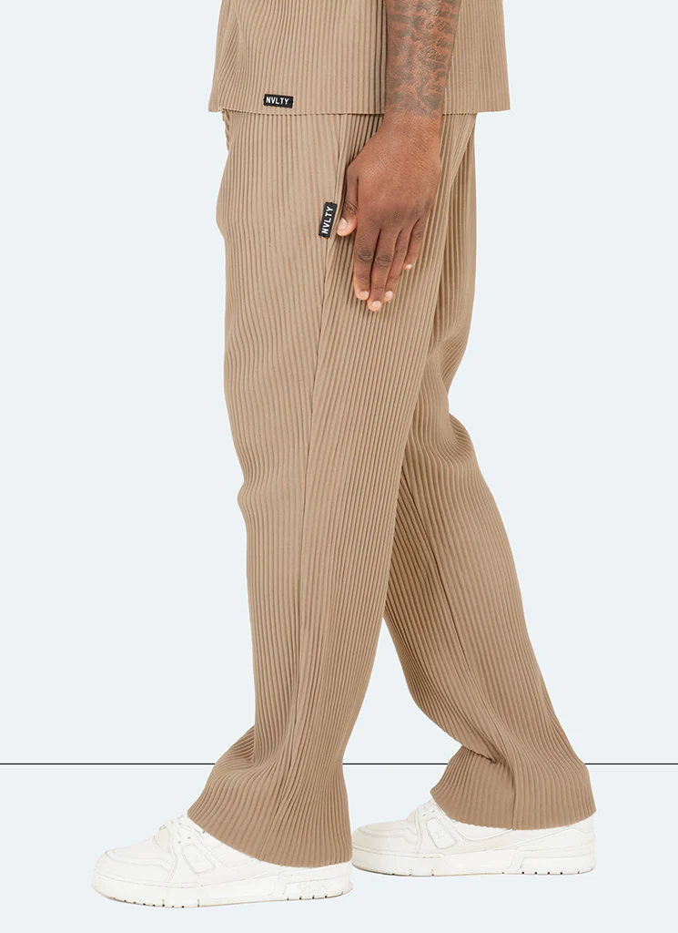 Pleated Trousers - Stone - Image 6