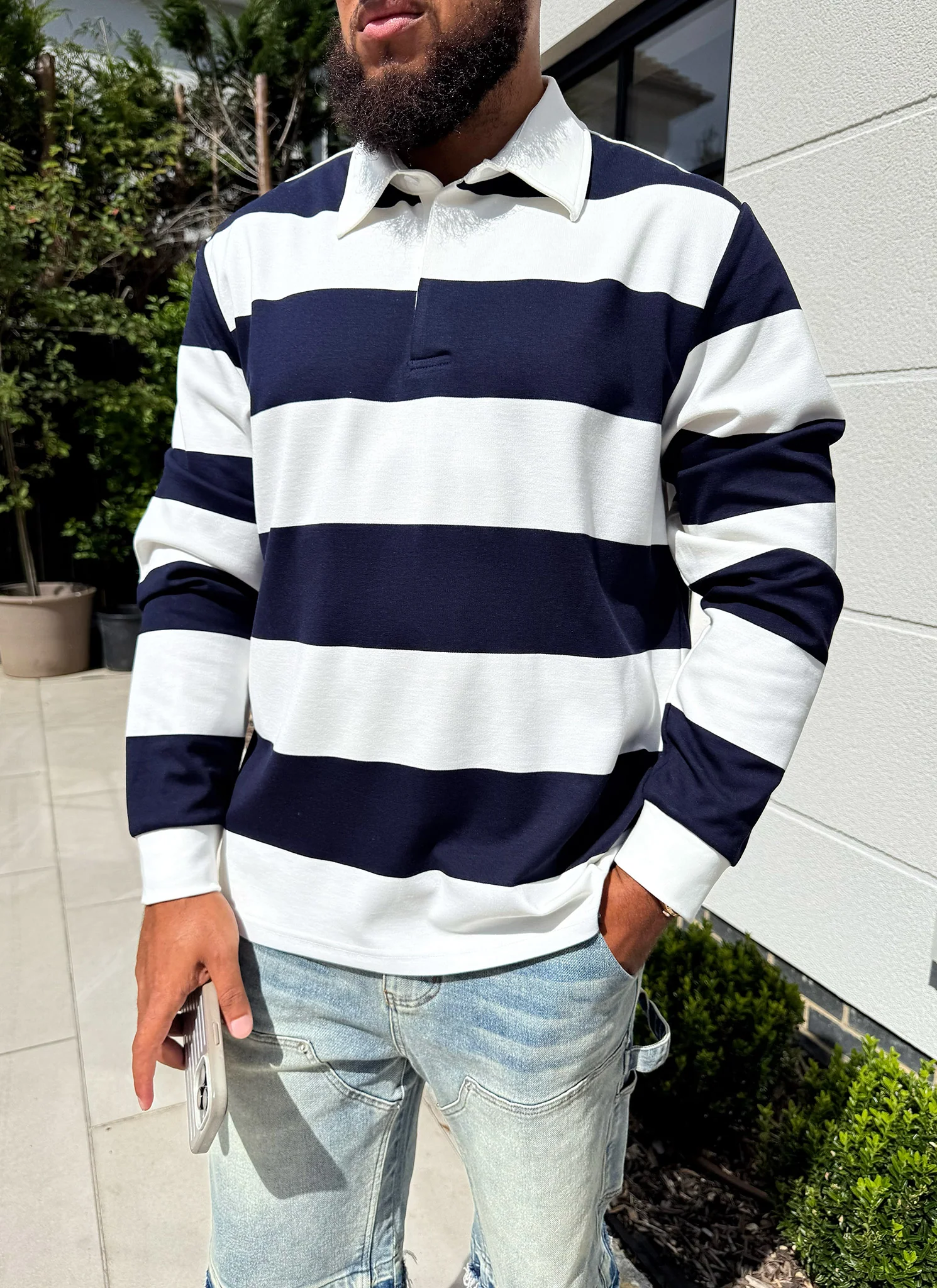 Rugby Shirt - Navy - Image 3