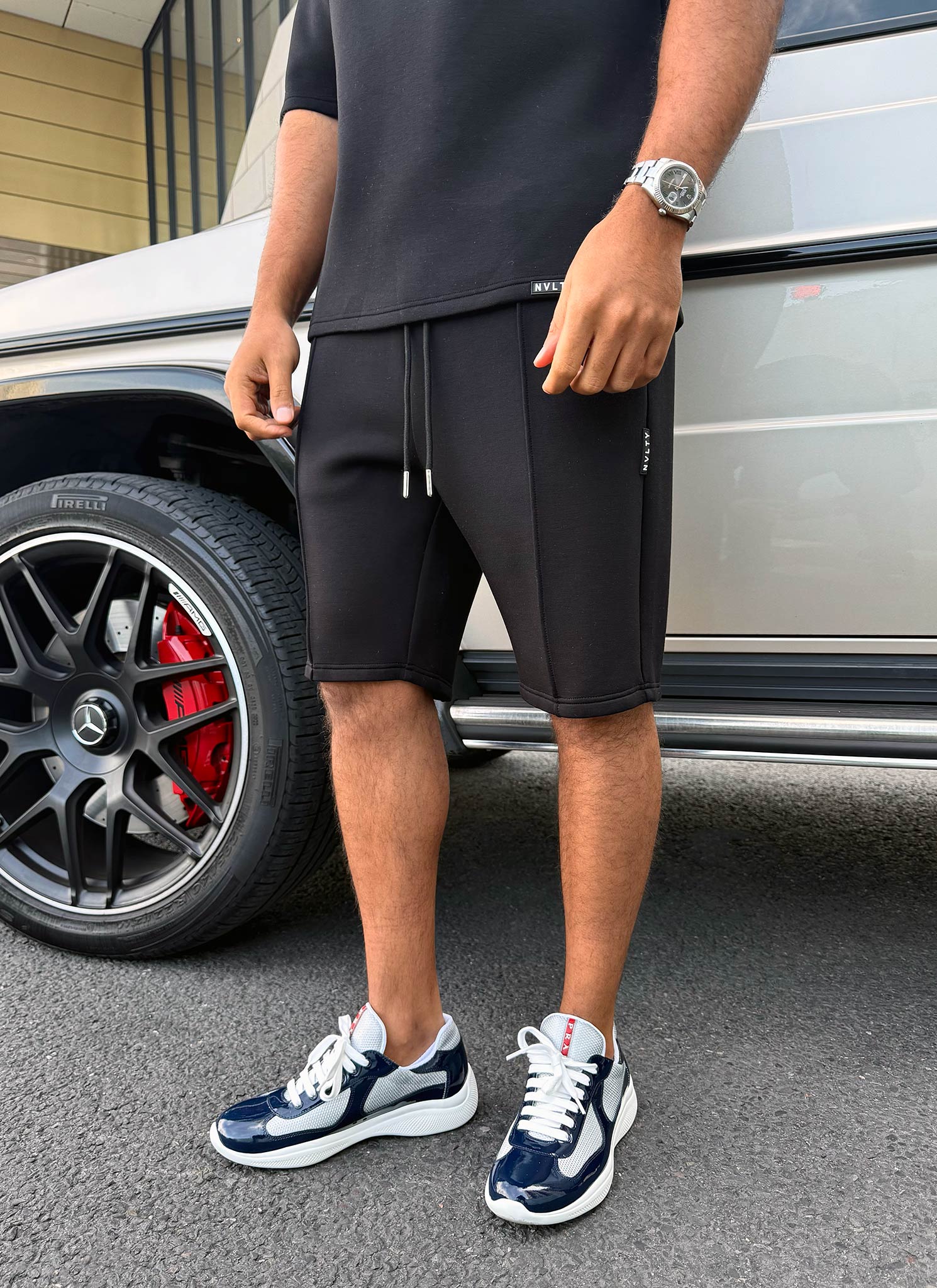 Scuba Structured Shorts - Black - Image 3
