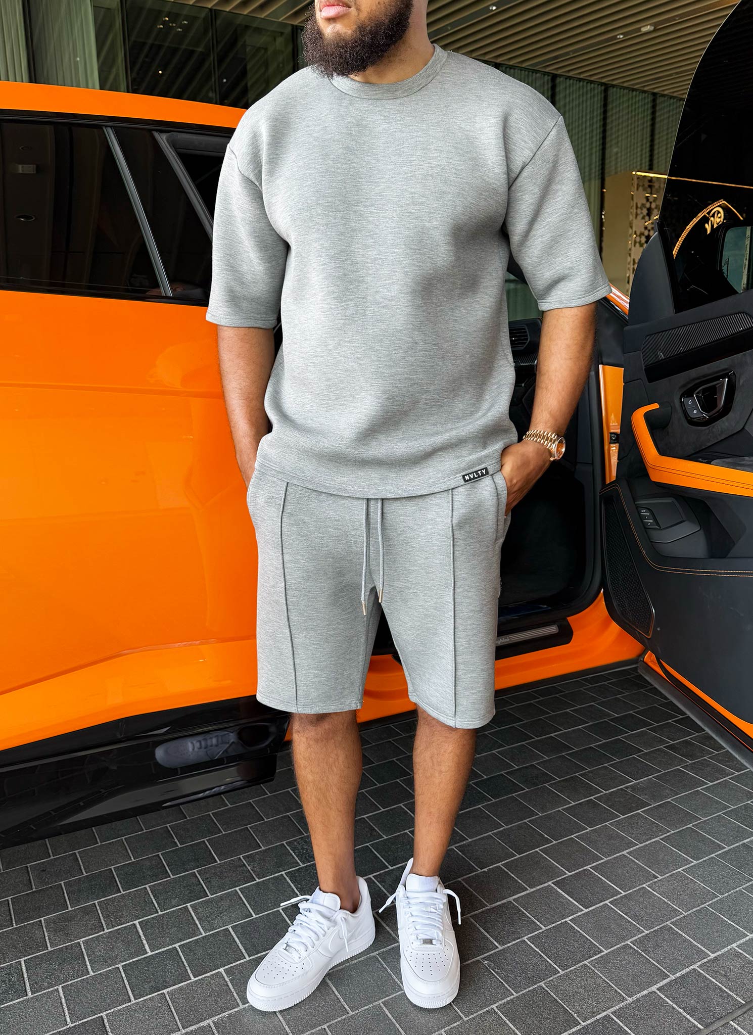 Scuba Structured Shorts - Grey - Image 11