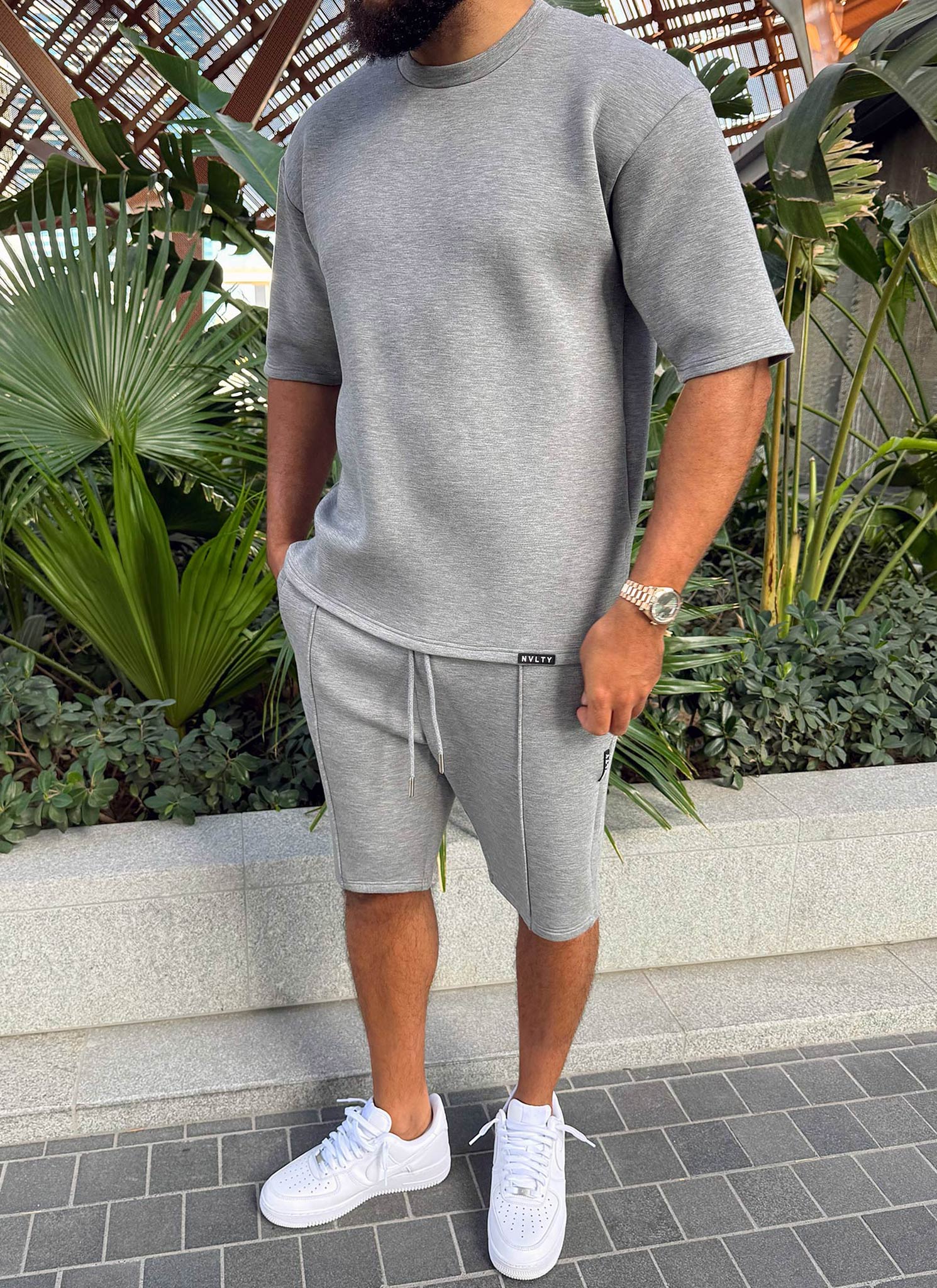 Scuba Structured Shorts - Grey - Image 9