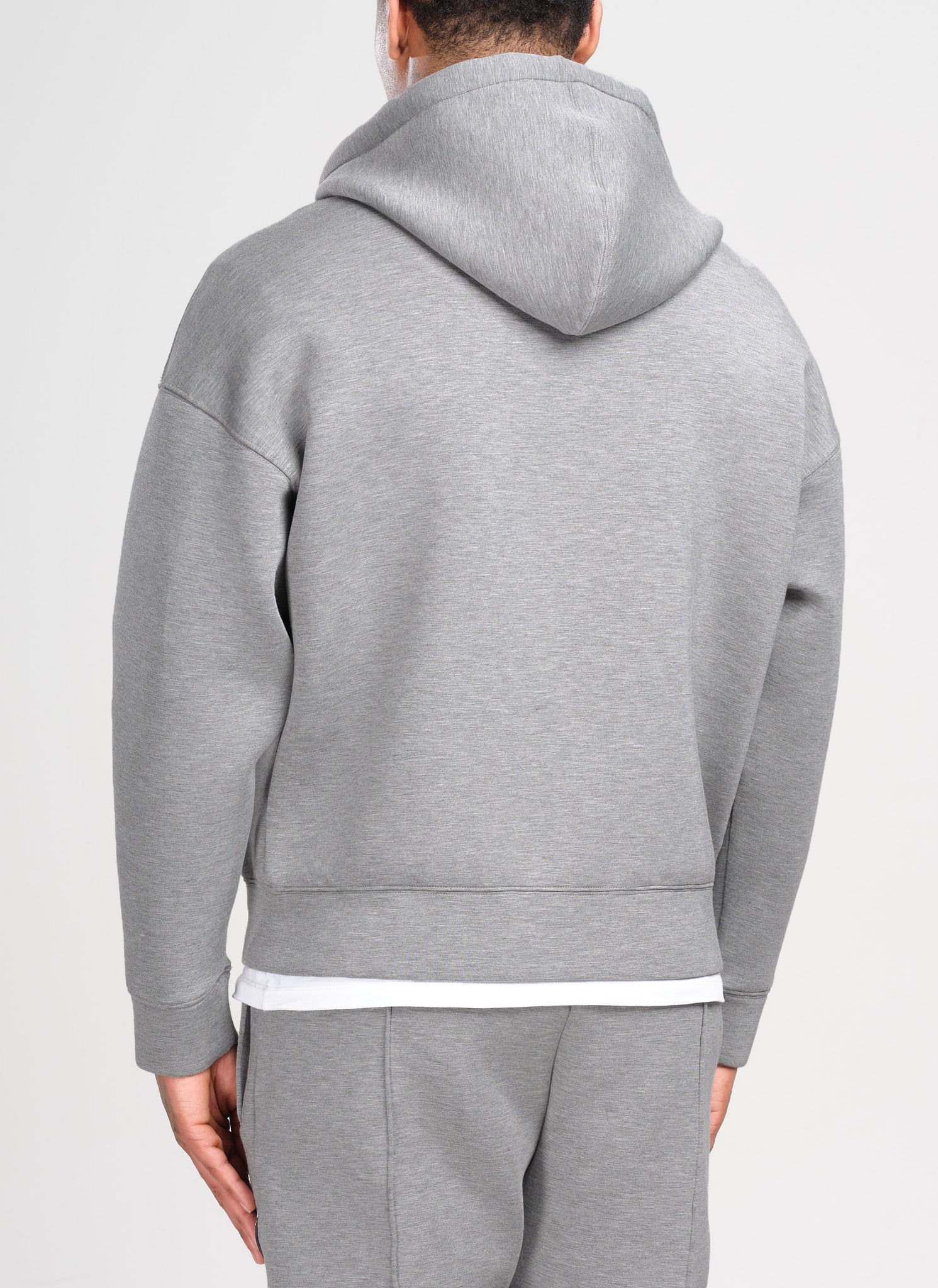 Scuba Structured Zip Hoodie - Grey - Image 4