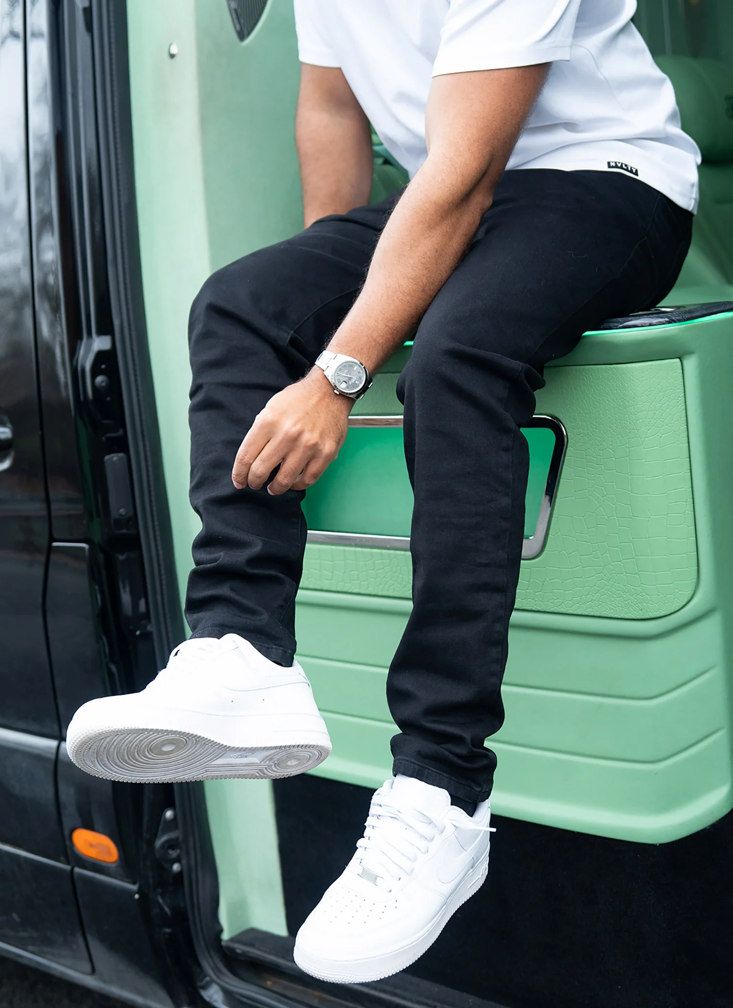 Slim Fit Jeans - Black - Image 2