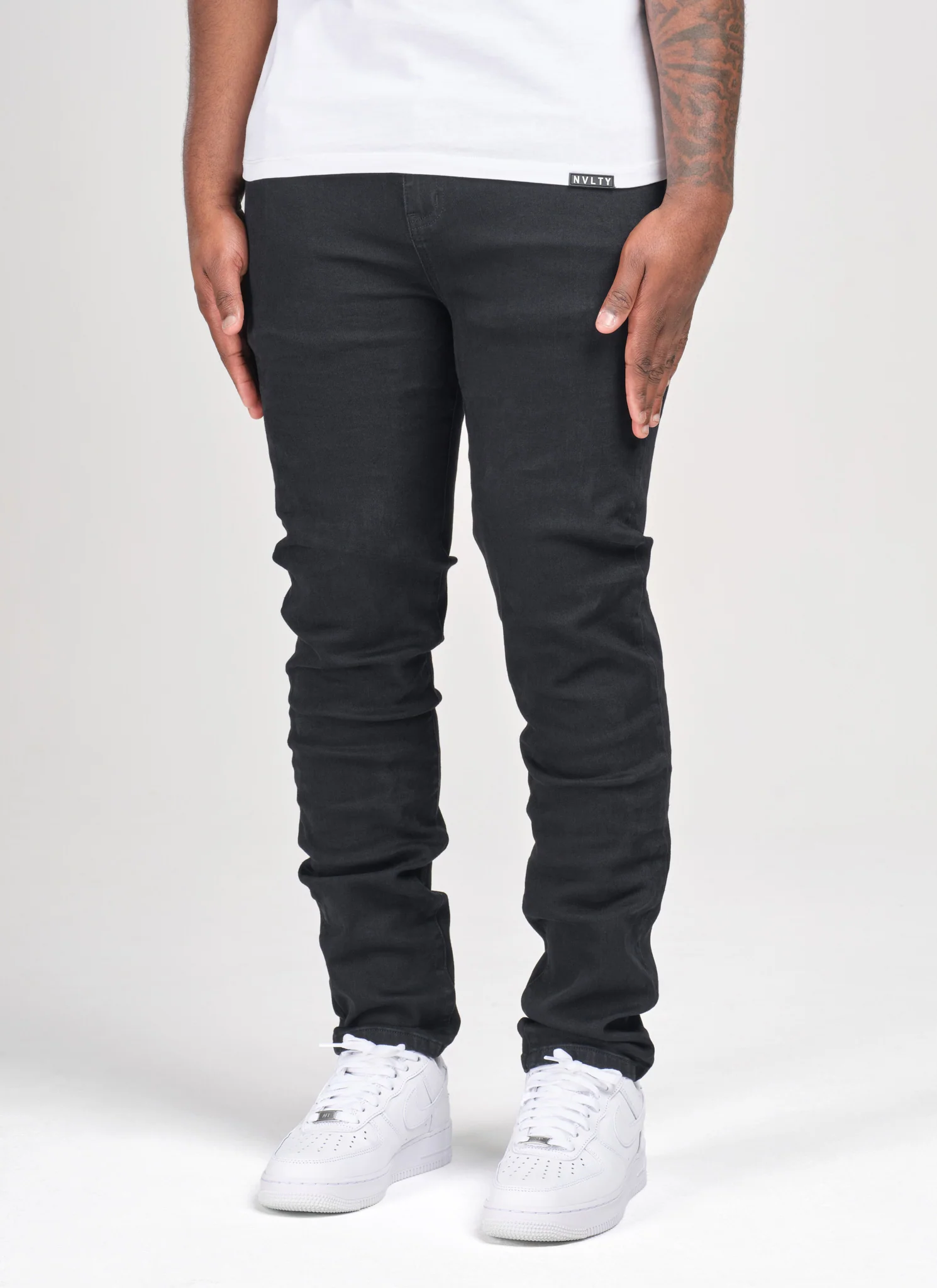 Slim Fit Jeans - Black - Image 3