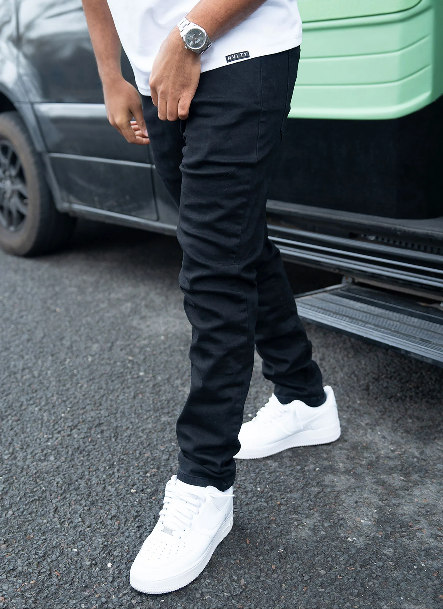 Slim Fit Jeans - Black - Image 4