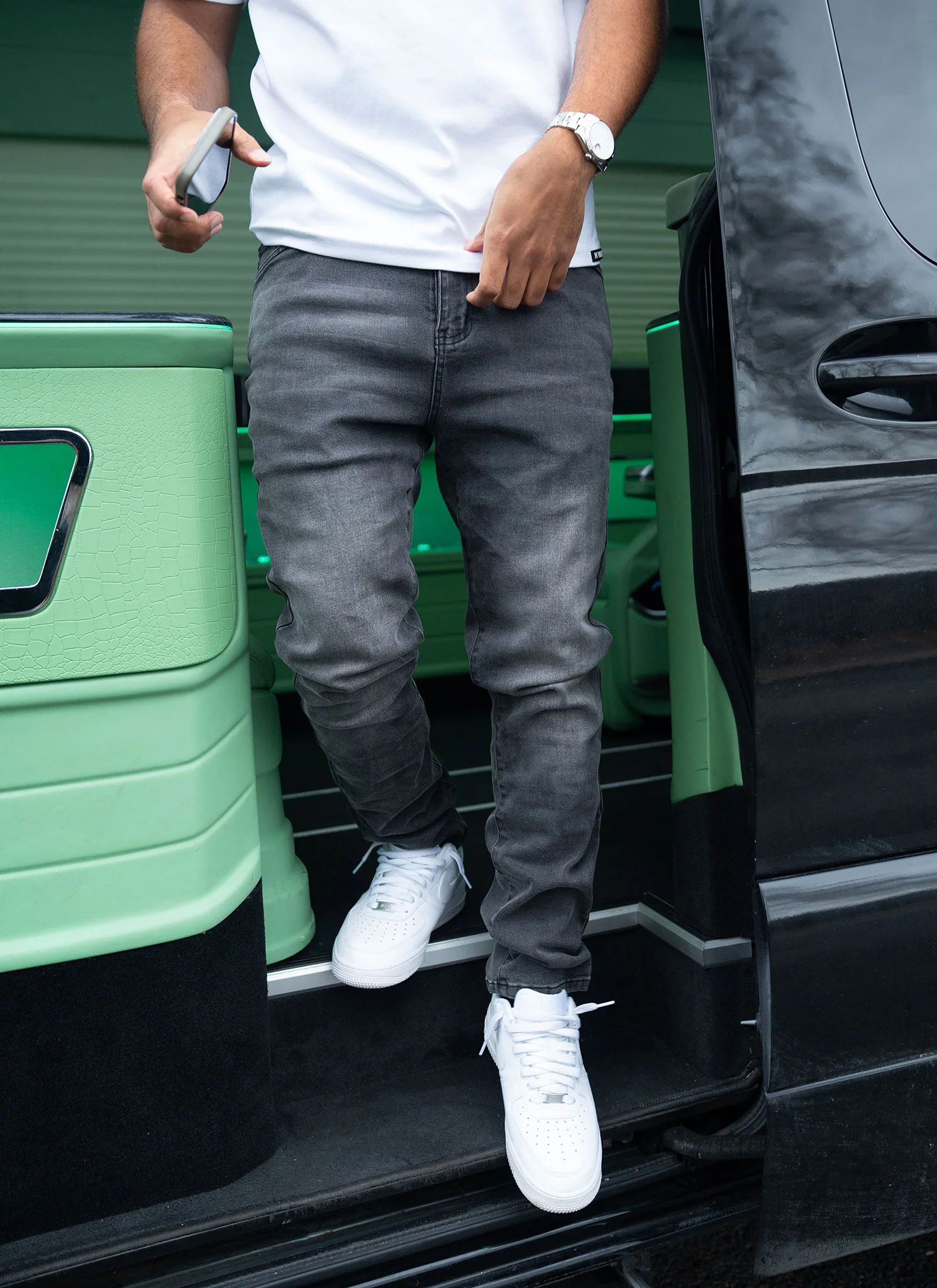 Slim Fit Jeans - Grey - Image 2