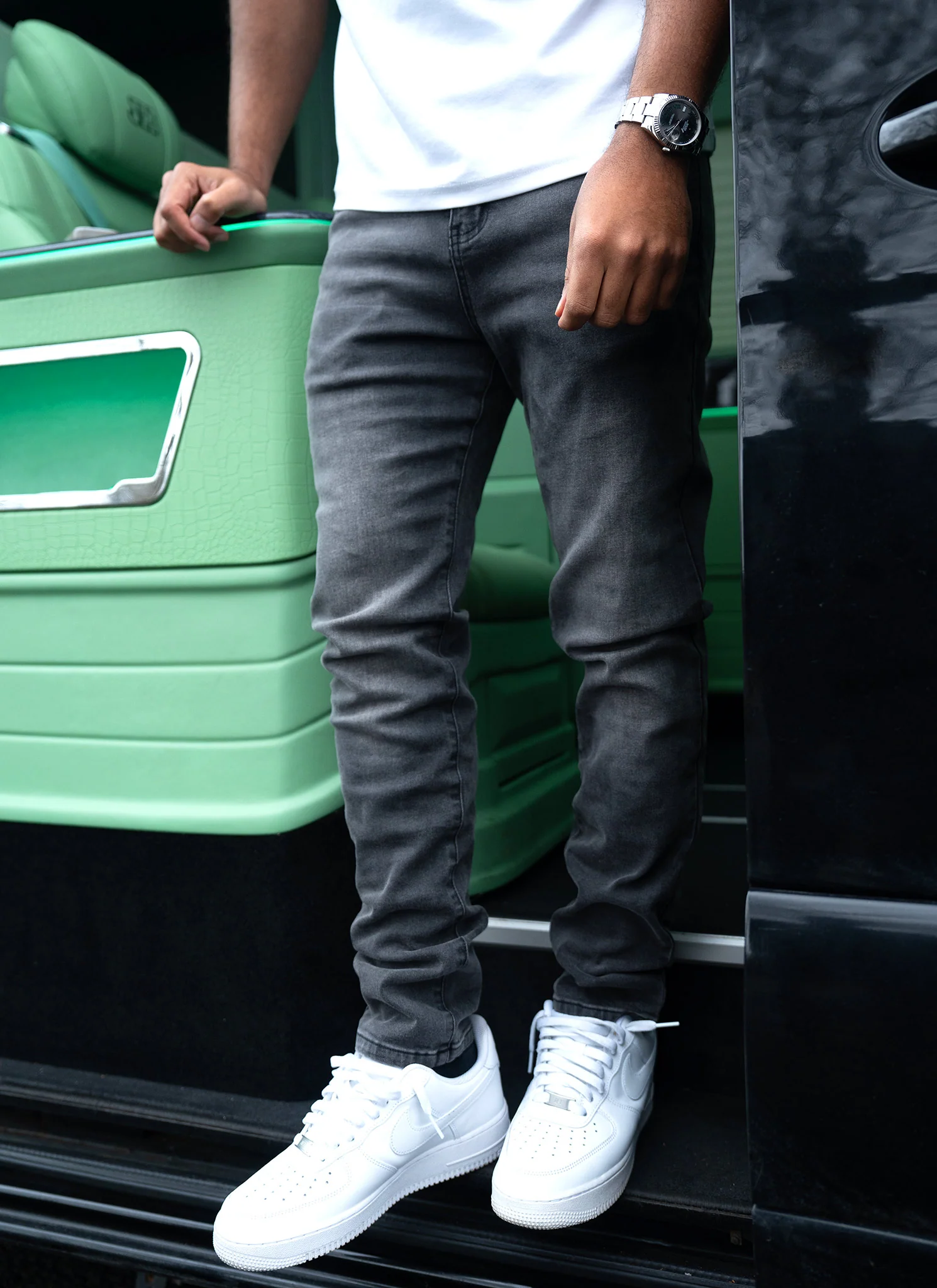 Slim Fit Jeans - Grey - Image 4