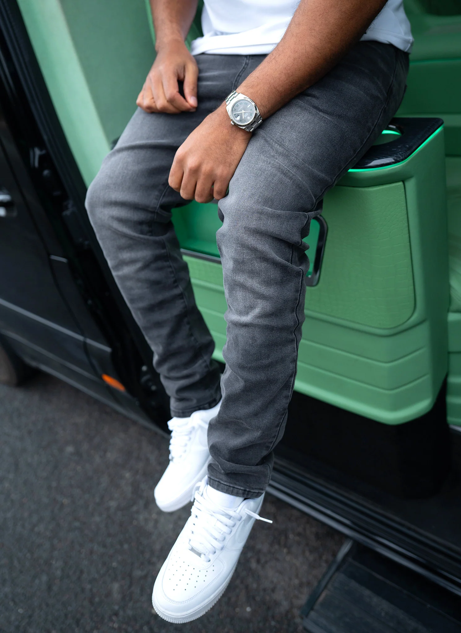 Slim Fit Jeans - Grey - Image 5