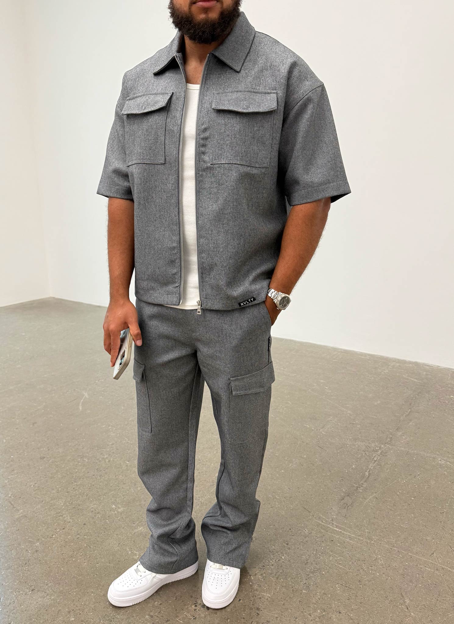 Tailored Militant Shirt - Grey - Image 11