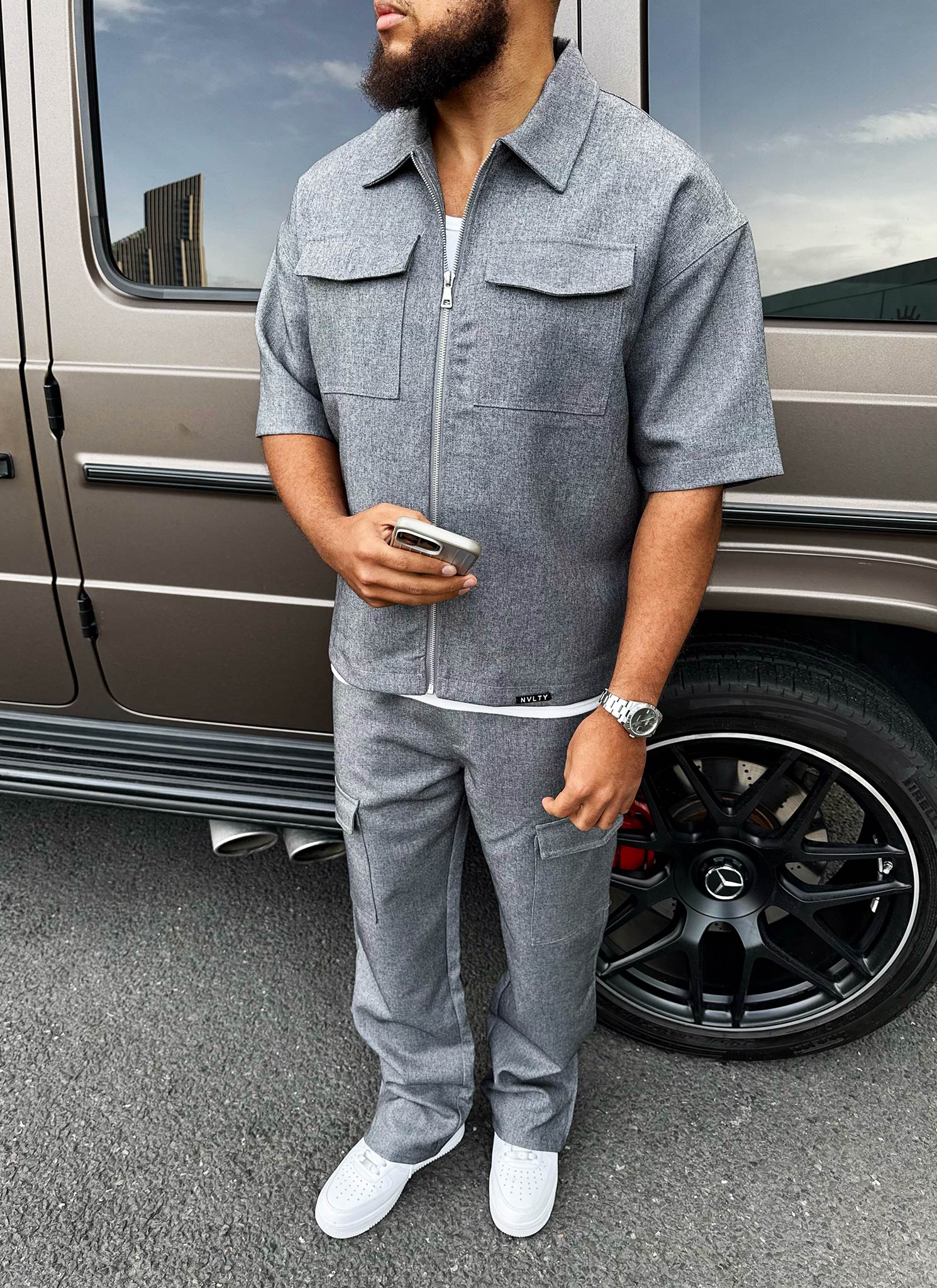 Tailored Militant Shirt - Grey - Image 12