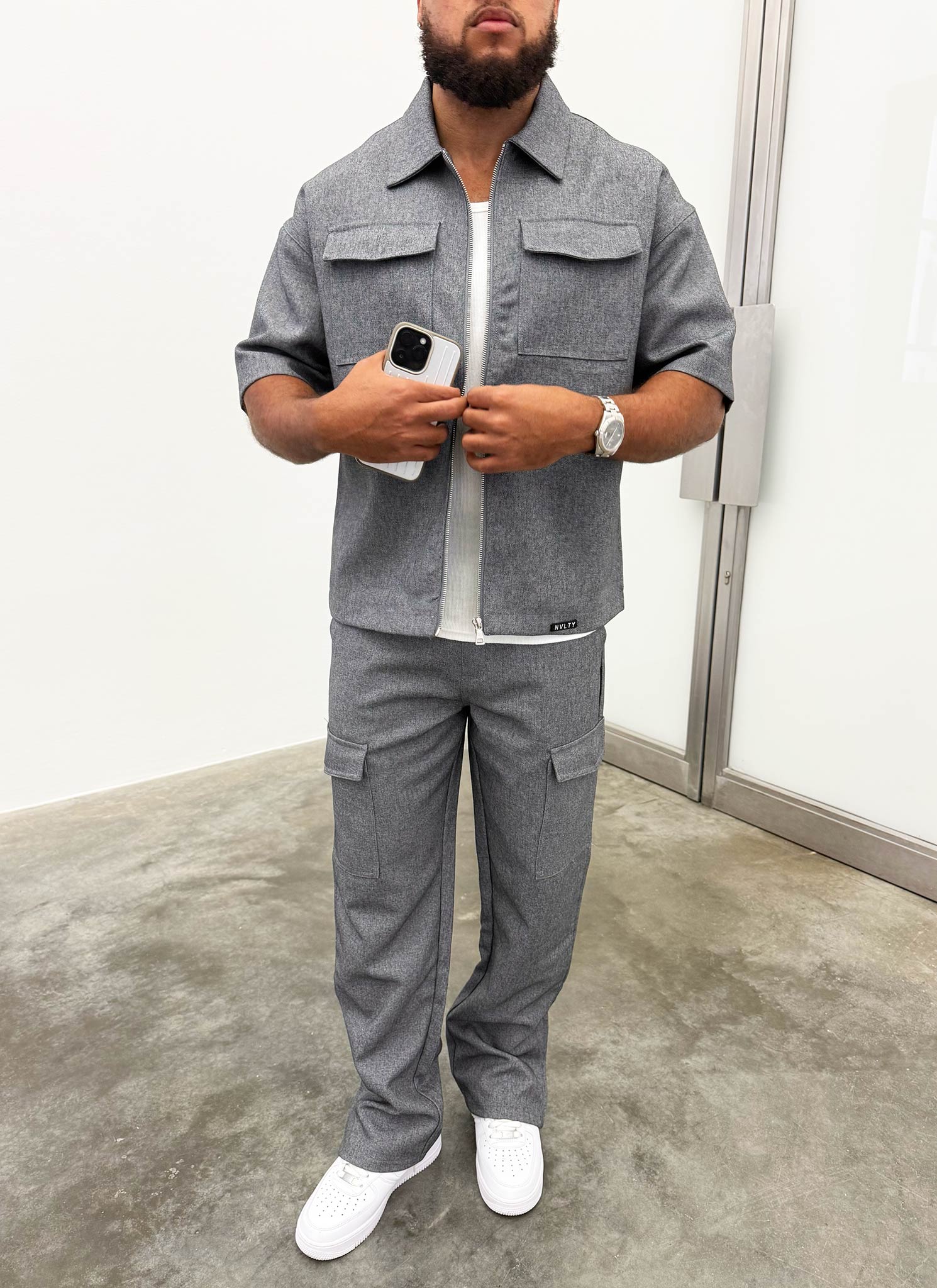Tailored Militant Shirt - Grey - Image 14