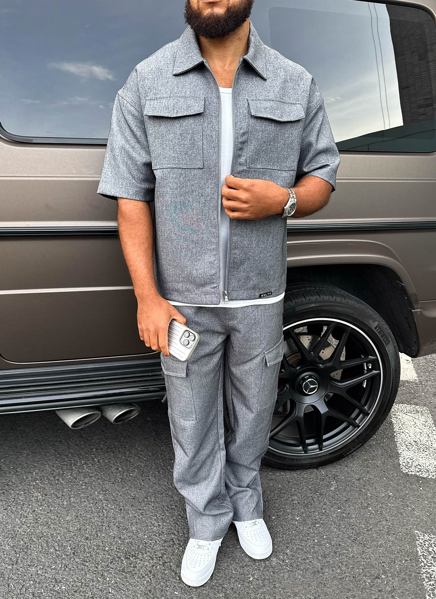 Tailored Militant Shirt - Grey - Image 15