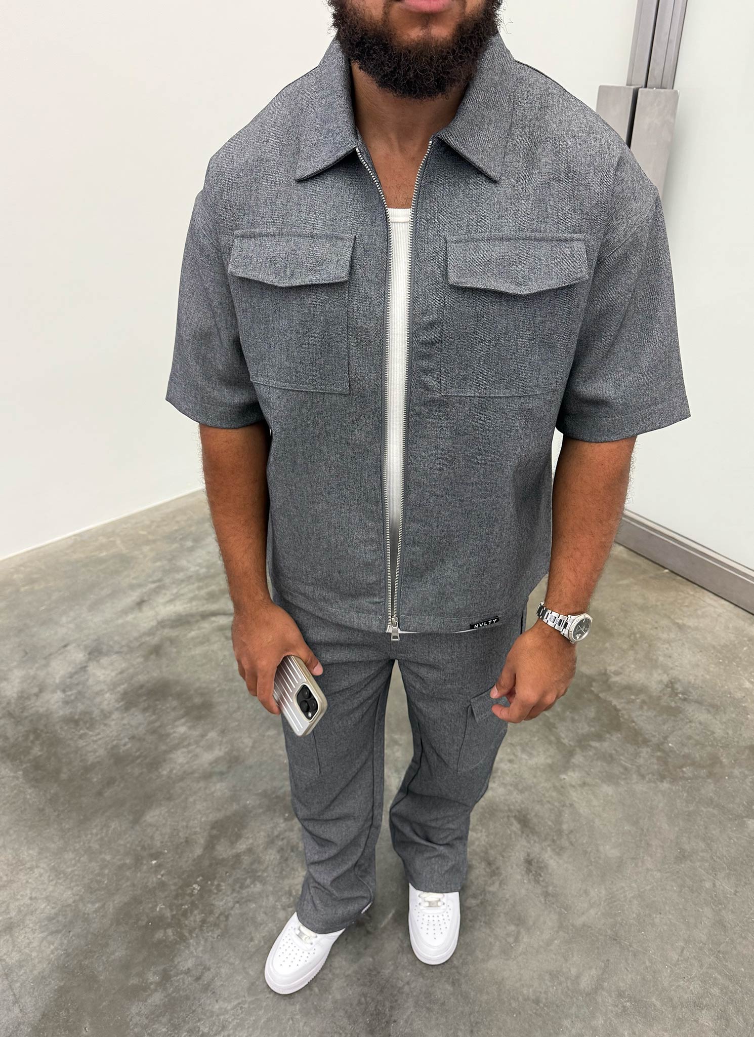 Tailored Militant Shirt - Grey - Image 8